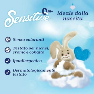 Chicco Sensitive - Suavizante concentrado con aroma a talco dulce, 750 ml