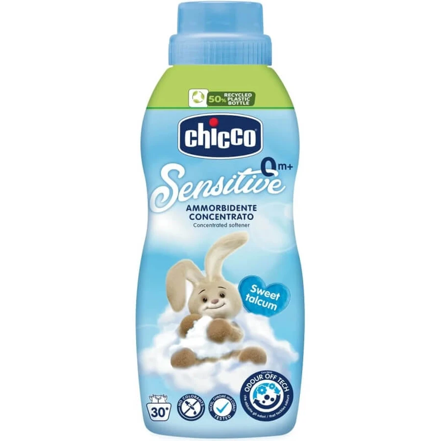 Chicco Sensitive - Suavizante concentrado con aroma a talco dulce, 750 ml