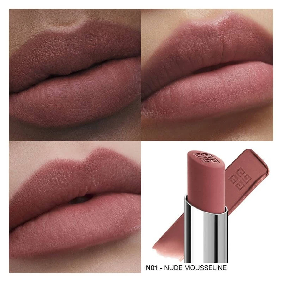 Givenchy Le Rouge Velvet Matte - Barra de labios n.º N01 Nude Mousseline