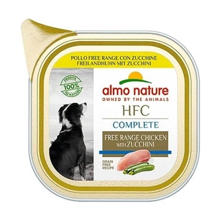 Almo Nature HFC Complete scharrelkip met courgette - Compleet hondenvoer, 85 g