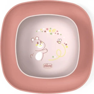 Juego de vajilla para bebés Chicco - Juego de vajilla rosa a partir de los 12 meses