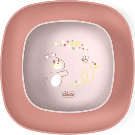 Juego de vajilla para bebés Chicco - Juego de vajilla rosa a partir de los 12 meses