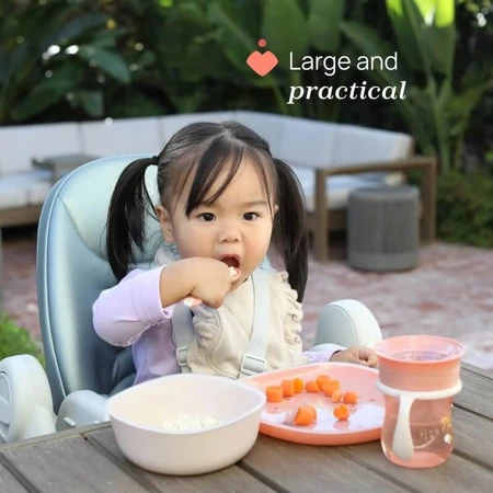 Juego de vajilla para bebés Chicco - Juego de vajilla rosa a partir de los 12 meses