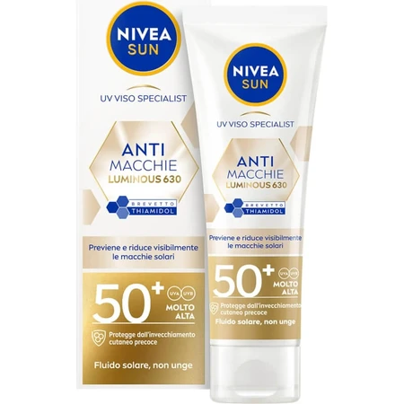 Crema solar facial Nivea SPF 50+ contra las manchas oscuras, protección muy alta, 40 ml