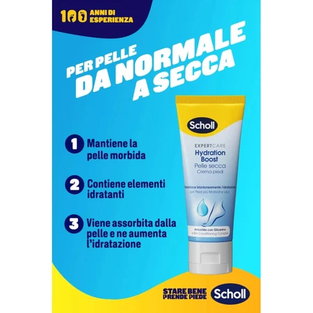 Scholl ExpertCare Hydration Boost - Voetcrème voor de droge huid, 75 ml