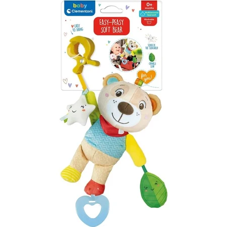 Clementoni Easy-peasy Soft Bear - Juguete para cochecito, a partir de 0 meses