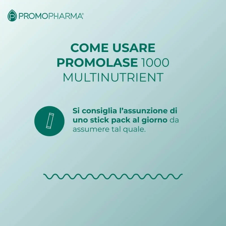 Promolase 1000 Multinutrient, 14 sticks - Complément alimentaire à base de vitamines et de minéraux