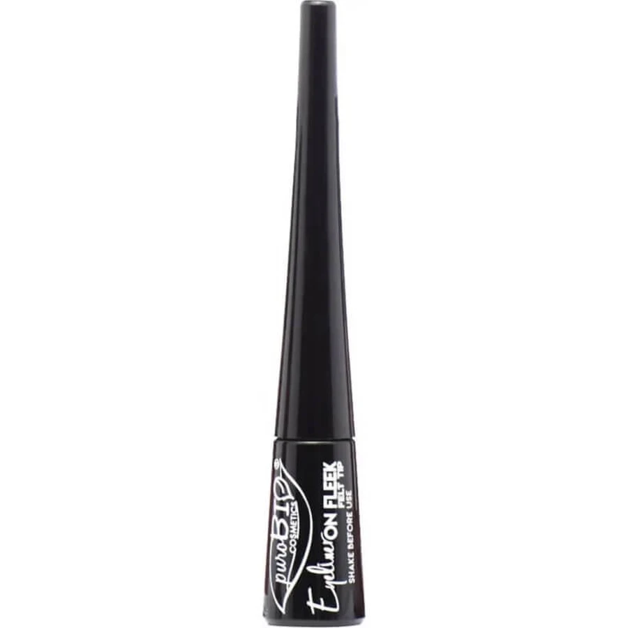 Purobio on fleek - delineador de ojos con punta de fieltro - N.º 01 negro