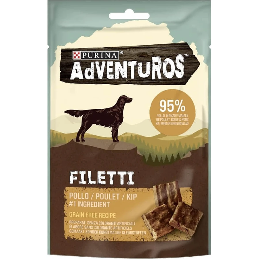 Adventuros Chicken Strips - Dog Snacks, 70 g