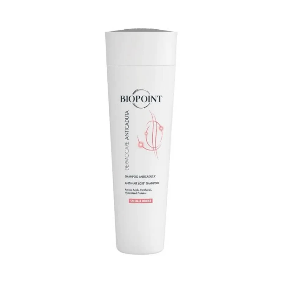 Biopoint Dermocare pour femmes - Shampooing anti-chute pour cheveux fragiles, 200 ml