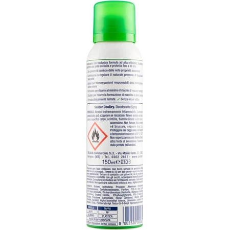 Sauber Deodry Fresh &amp; Dry 48h - Déodorant en spray 150 ml