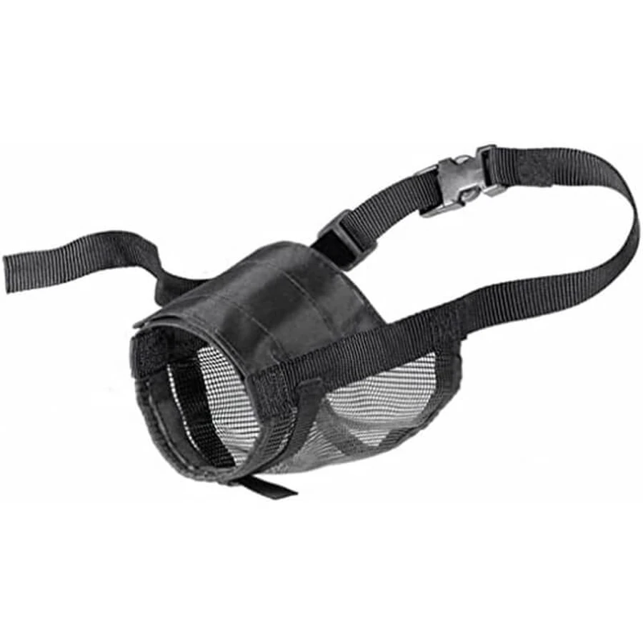 Filet de muselière Ferplast noir XXL - muselière en maille de nylon respirante avec une ouverture pour boire