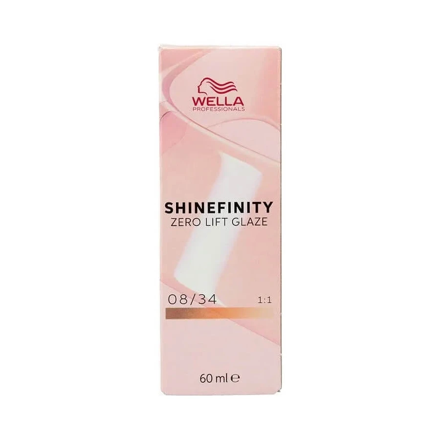 Wella Shinefinity Zero Lift Glaze – półtrwała farba do włosów nr 08/34 Spicy Ginger: ceny i cechy