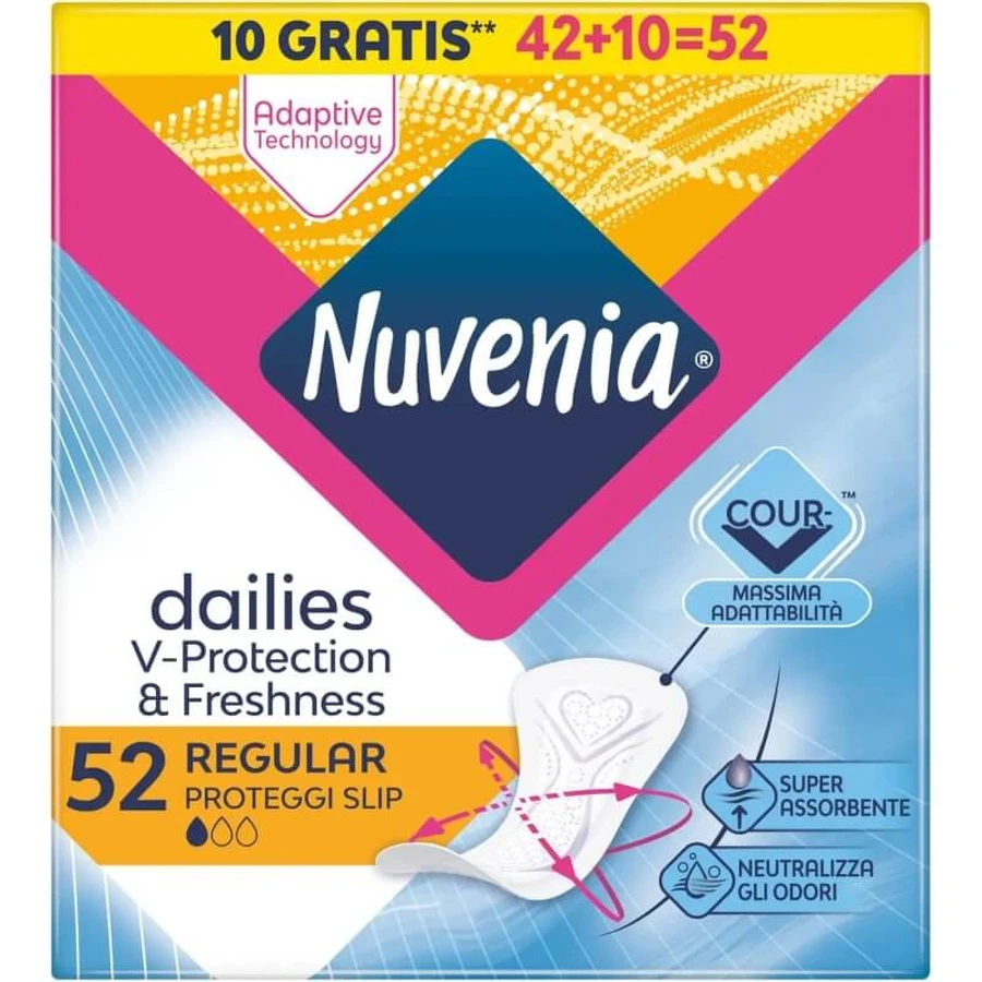 Nuvenia Dailies V-Protection &amp; Freshness - 52 gewone inlegdoekjes