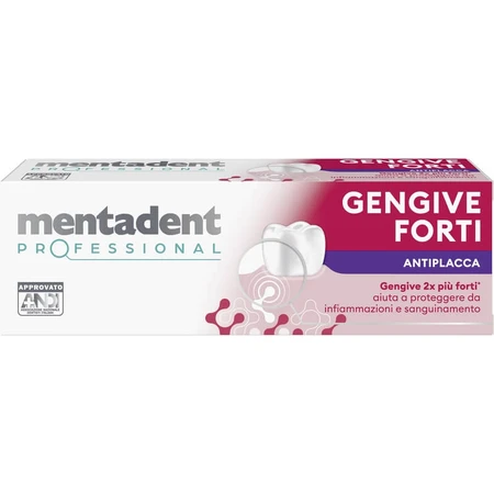 Mentadent Professional Strong Gums - Pasta dentífrica antiplaca y antisarro, 75 ml