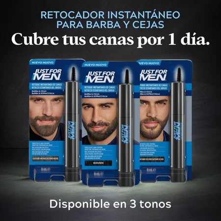 Just for Men Instant Gray Touch-Up voor baarden en wenkbrauwen - Middenbruin