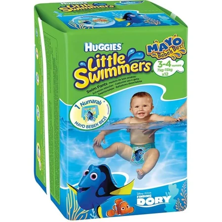 Pañales de baño Huggies Little Swimmers, talla 3-4 (7-15 kg), paquete de 12