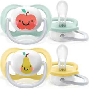 Avent Ultra Air Happy 0-6 maanden - 2 siliconen fopspenen - fruit