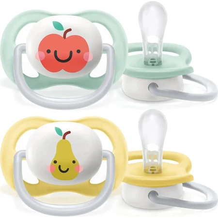 Avent Ultra Air Happy 0-6 months - 2 silicone pacifiers - fruit