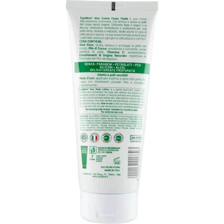 Equilibra Aloe - Crema corporal fluida calmante, 200 ml