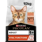 Purina Pro Plan Adult 1+ Vital Functions Salmón - Alimento completo para gatos adultos, 10 kg