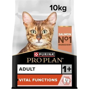 Purina Pro Plan Adult 1+ Vital Functions Salmón - Alimento completo para gatos adultos, 10 kg