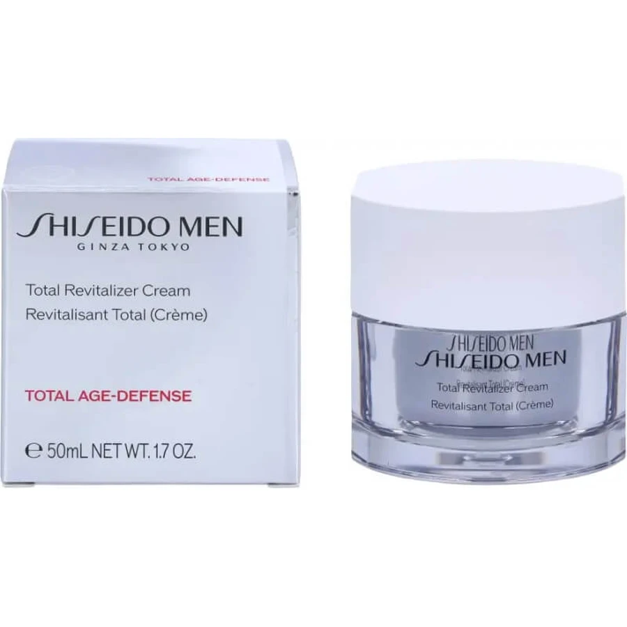 Shiseido Men - Crema Total Revitalizer - Crema revitalizante antiarrugas para hombre, 50 ml