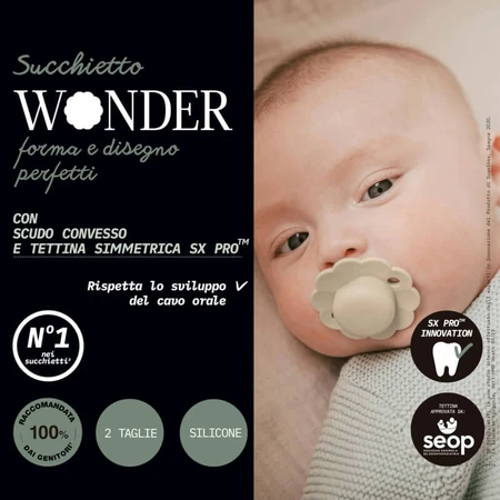 Suavinex Wonder - Chupete de silicona azul para bebés de 6 a 18 meses