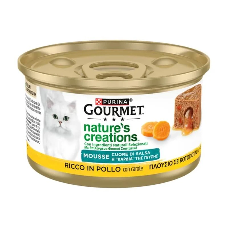 Purina Gourmet Nature's Creations Chicken and Carrots - Cat Mousse, 85 g