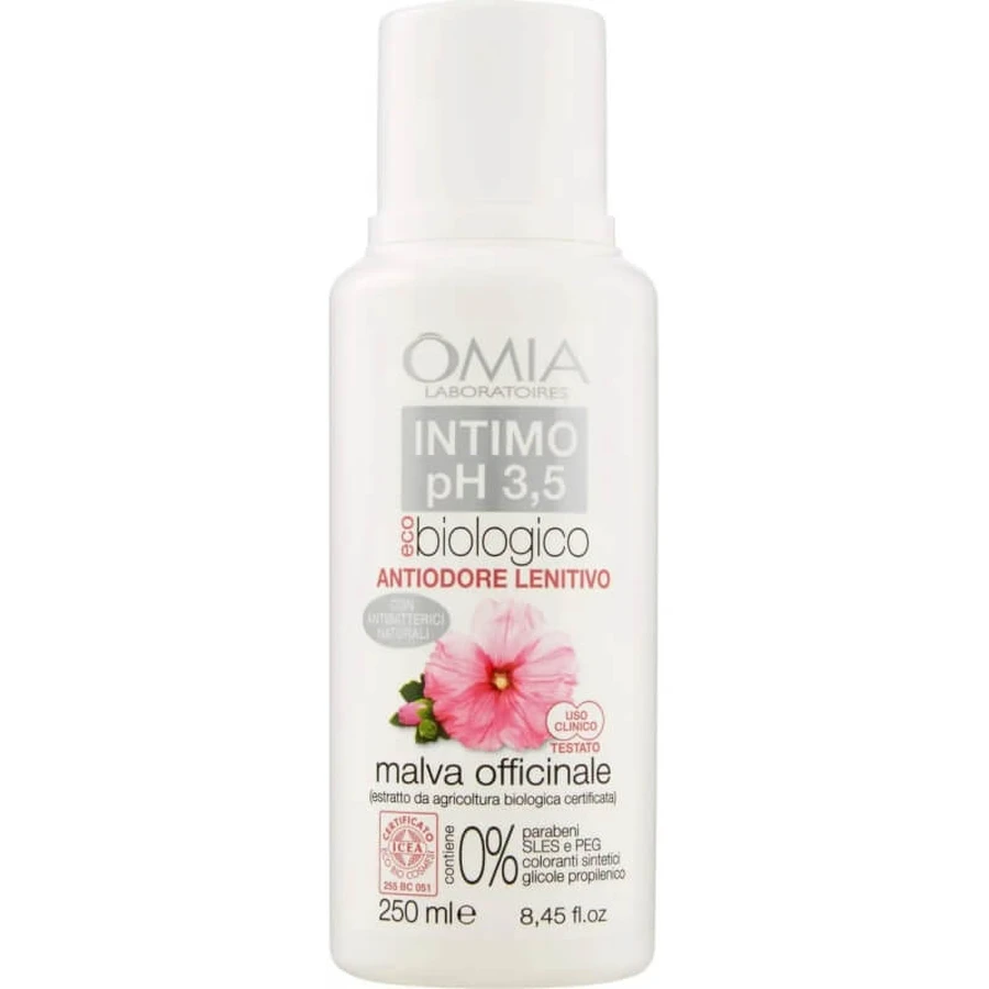 Omia Laboratoires, gel íntimo, pH 3,5, malva común, 250 ml