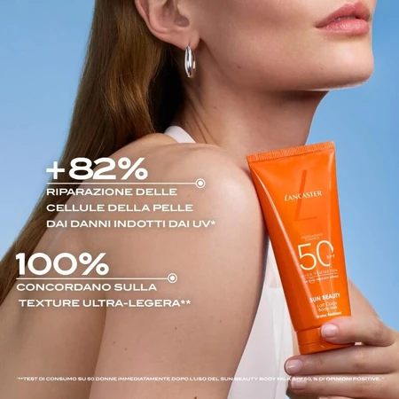 Lancaster Sun Beauty Body Milk SPF 50 Zonnebrandcrème, Hoge beschermingsfactor, 100 ml