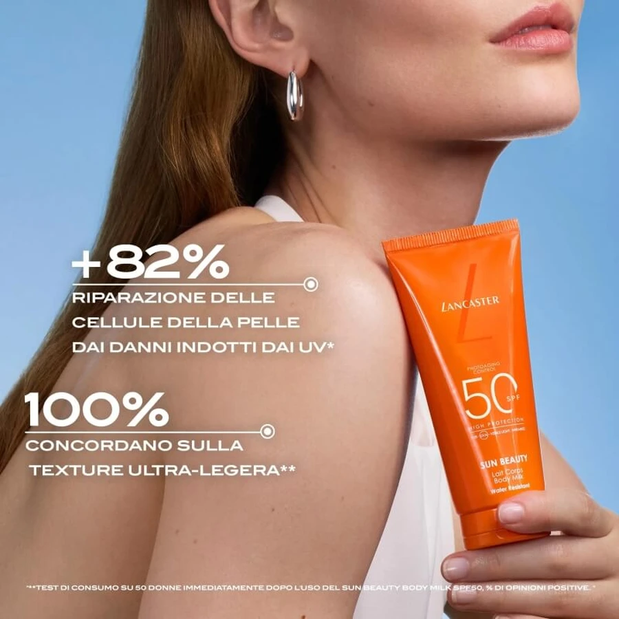 Lancaster Sun Beauty Body Milk SPF 50 Zonnebrandcrème, Hoge beschermingsfactor, 100 ml
