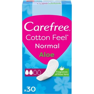 Carefree Cotton Feel Normal Aloe - 32 salvaslips