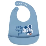 Stor Disney Mickey Mouse - Lichtblauw siliconen slabbetje