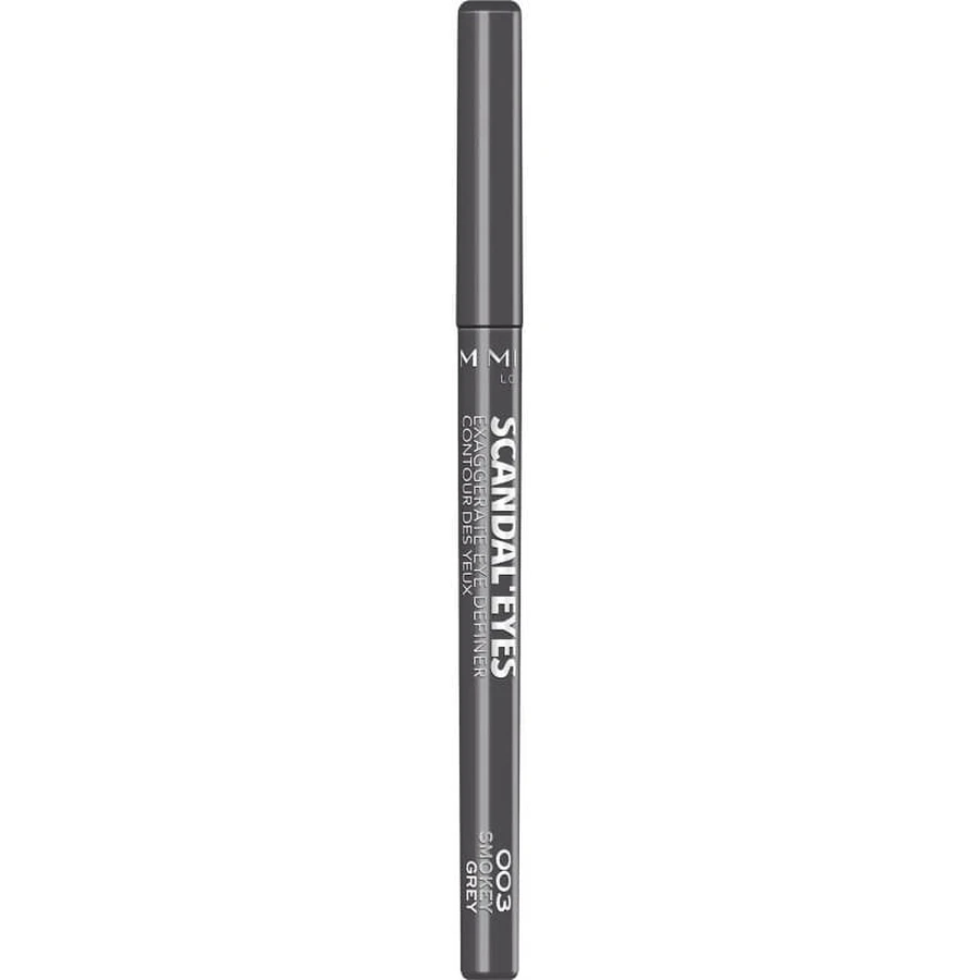 Rimmel Scandaleyes Exaggerate - Lápiz de ojos retráctil resistente al agua n.º 003 Smokey Grey