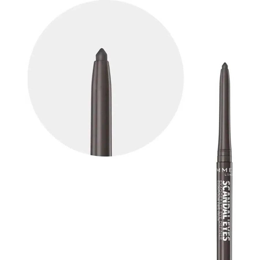 Rimmel Scandaleyes Exaggerate - Lápiz de ojos retráctil resistente al agua n.º 003 Smokey Grey