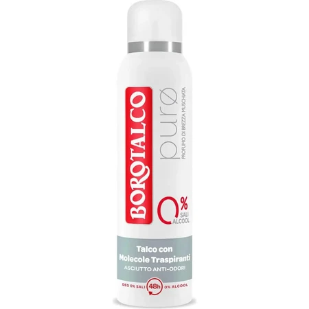 Pure Borotalco with a Musky Breeze Scent - 48-Hour Deodorant Spray, 150 ml