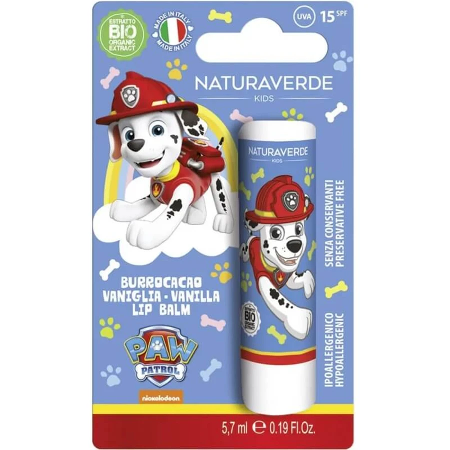 Naturaverde Paw Patrol - Bálsamo labial de vainilla, 5,7 ml