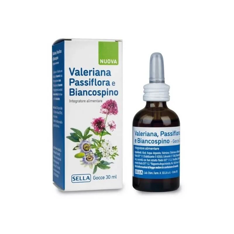 Valeriana, pasiflora y espino blanco, 30 ml - Complemento para dormir