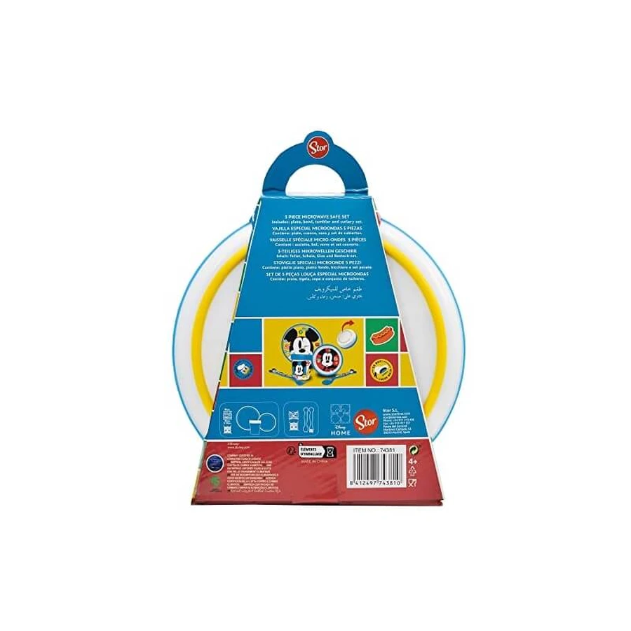 Disney Mickey Mouse – Essgeschirr-Set (Teller, Tasse und Besteck)