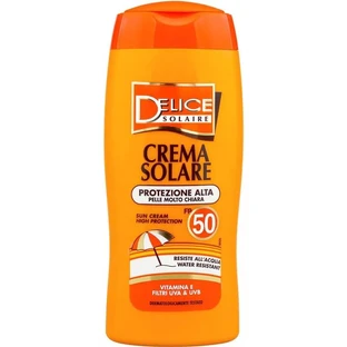 Crema solar Delice de alta protección para pieles muy claras, SPF 50, 250 ml