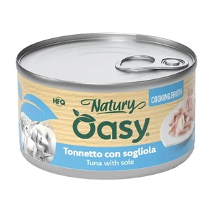 Oasy Wet Cat Natury Atún con lenguado - Comida húmeda para gatos adultos, 85 g