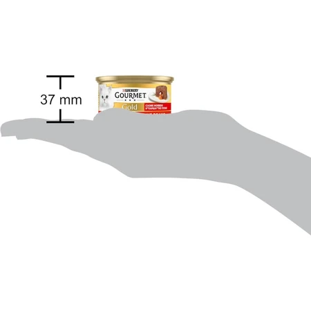 Purina Gourmet Gold Soft-Hearted Beef - Alimento completo para gatos adultos, 85 g
