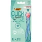 Bic Click 3 Soleil Sensitive – Nachfüllbarer Rasierer für Frauen, mit einem Griff aus recyceltem Kunststoff + 2 Ersatzklingen