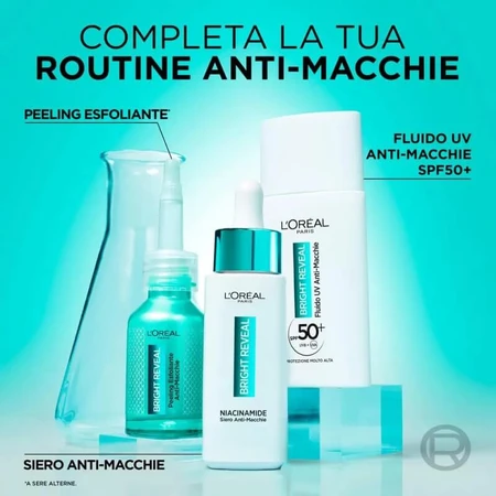 L'Oréal Paris Bright Reveal - Sérum antimanchas con niacinamida y protección UV, 50 ml