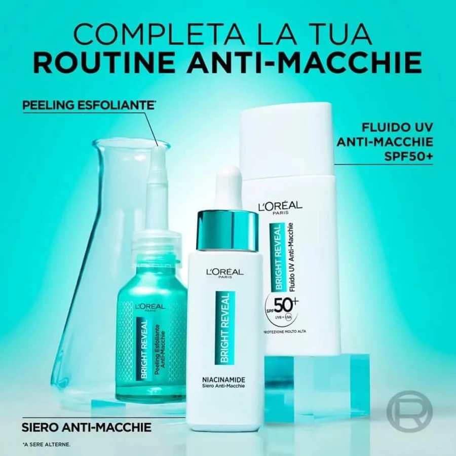 L'Oréal Paris Bright Reveal - Sérum antimanchas con niacinamida y protección UV, 50 ml