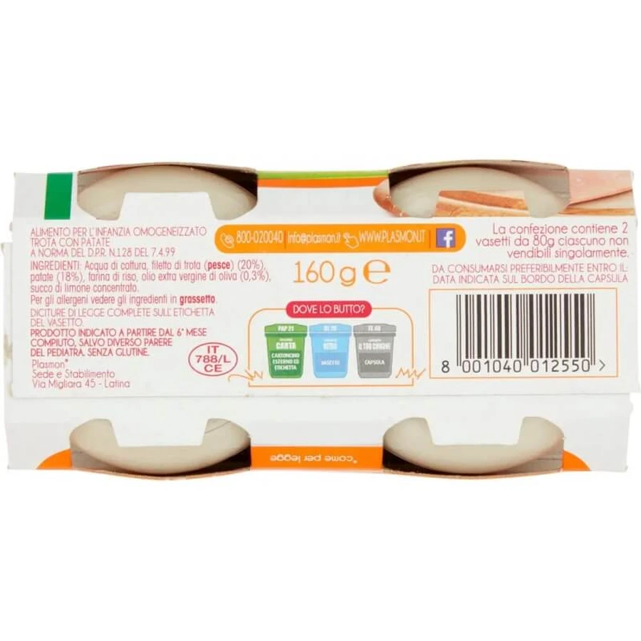 Plasmon – Homogenisierte Forelle mit Kartoffeln, 2 x 80 g