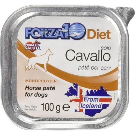 Forza10 Forza 10 Horse-Only Diet – Dieetvoeding met één eiwitbron voor honden met voedselintoleranties, 100 g