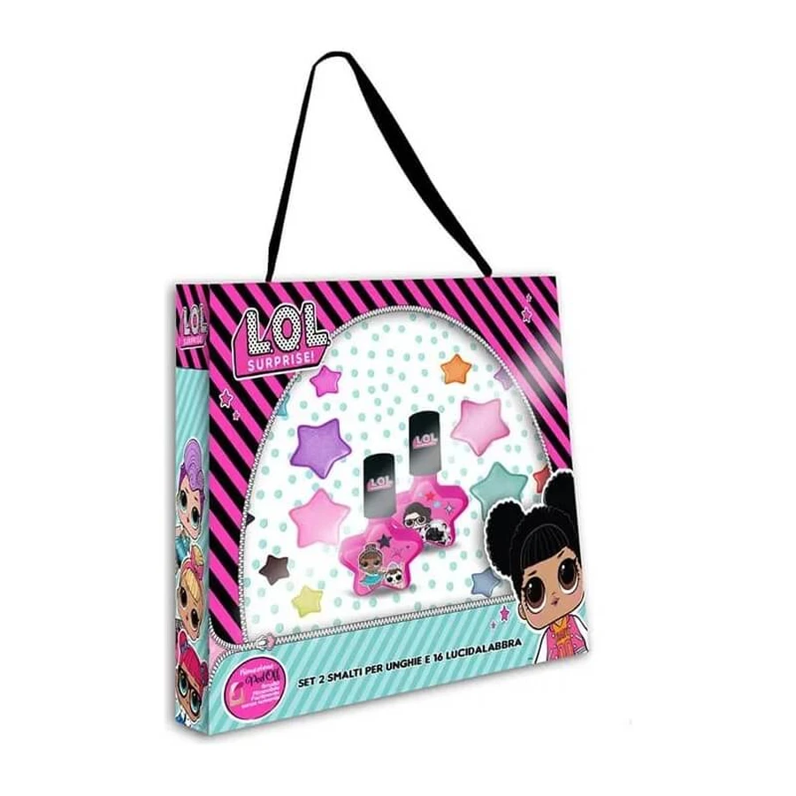 Coriex LOL Surprise Kosmetik-Set – 2 Nagellacke + 16 Lipglosses