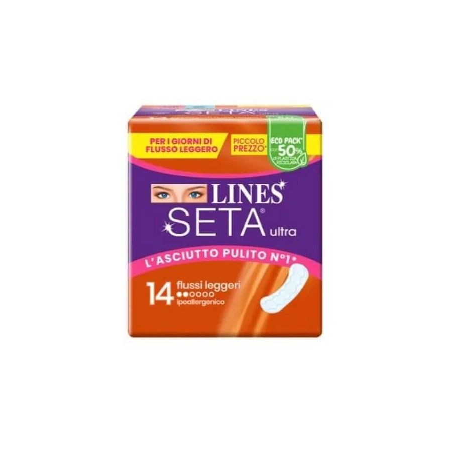 Lines Ultra Silk: 14 compresas para flujo ligero